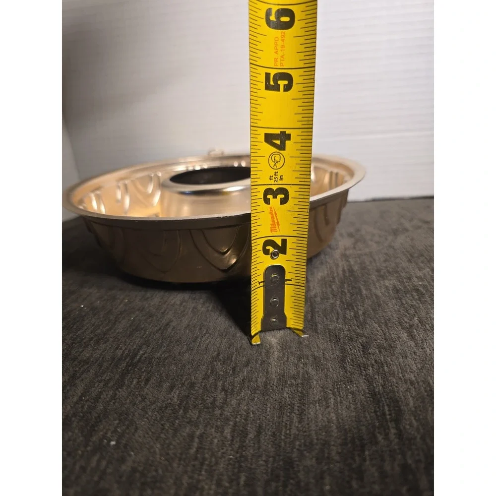 Vintage Jello Mold Bundt Pan Copper Rose Gold Tone Aluminum Wall Hanging